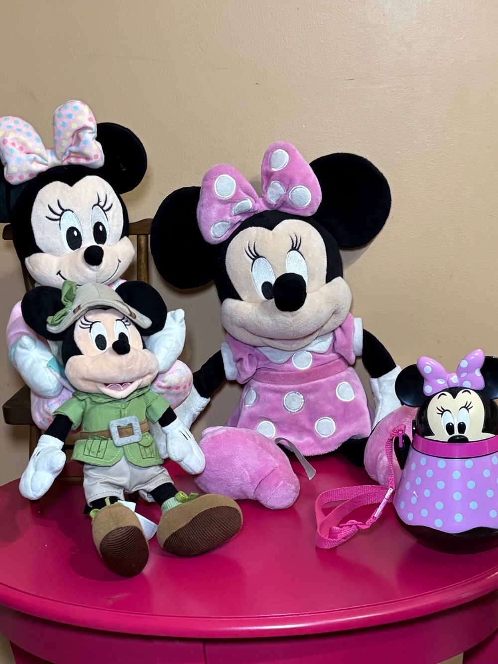 Disney Minnie Mouse Plush Collection - Pink & Black Polka Dot